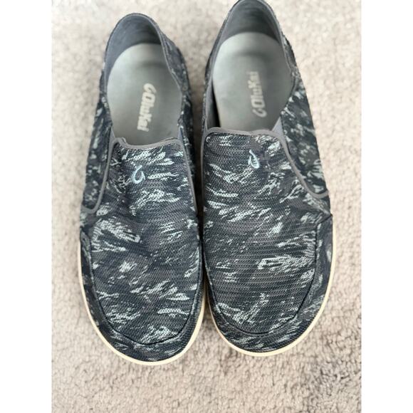 Olukai Nohea Mesh Slip-On Shoes Charcoal/Dive Camo/Grey Blue Men\'s Size M9.5 main image 6
